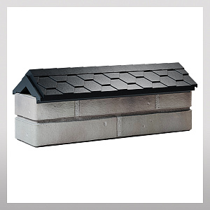 Парапет с посадкой на 1/2 кирпича, черный