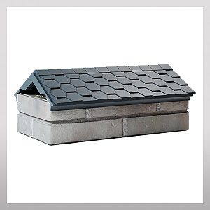 Парапет с посадкой на 1 кирпич, серый