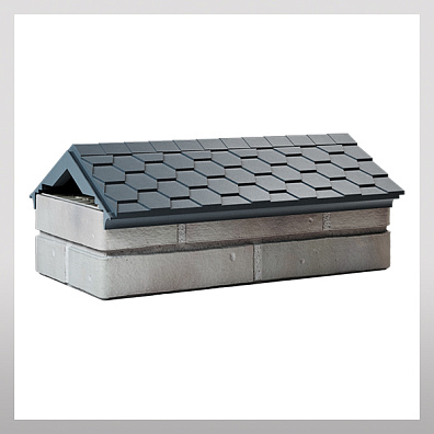 Парапет с посадкой на 1 кирпич, серый