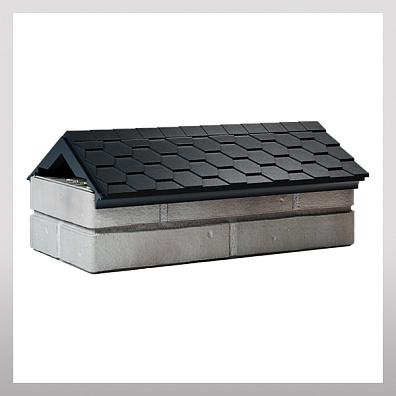 Парапет с посадкой на 1 кирпич, черный