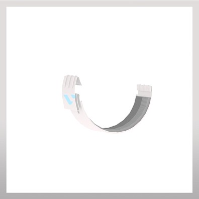 Соединитель желоба 125мм, белый