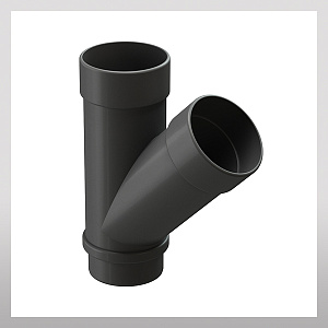 Тройник 45гр, графит