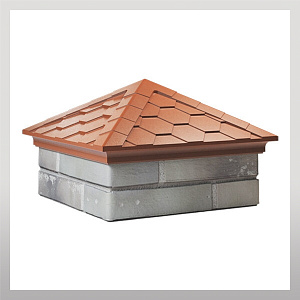 Колпак 390х390, терракотовый