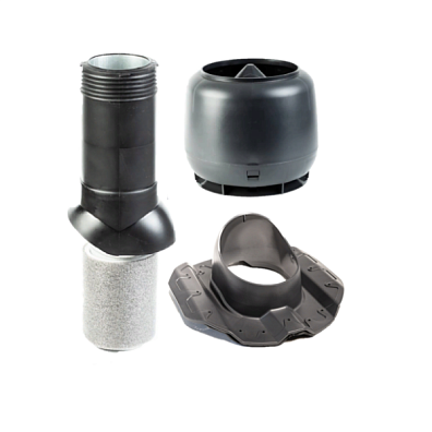 Комплект для кровли из профиля 20, H-500, утепленный, графитовый