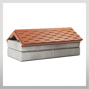 Парапет с посадкой на 1 кирпич, терракотовый