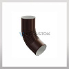 Отмет 100мм гнутый, коричневый