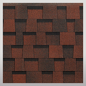 Ламинированная черепица DRAGON STANDARD, красный